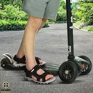 KHOMBU BRADY Kids Black Sandals Boy's Open Toe Sandal Non Slip Grip Sz 9T